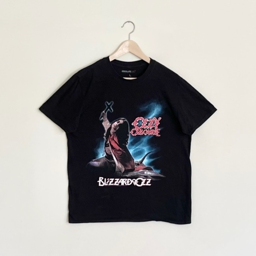 Ozzy Osbourne Blizzard of Oz Graphic Black Band T Shirt Adult size Large